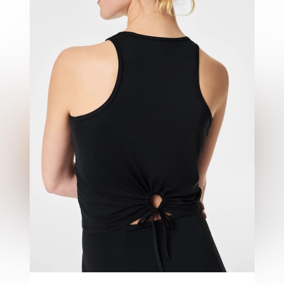 Two Spanx Butter Keyhole Tank Top Activewear Black White Medium - Picture 6 of 9